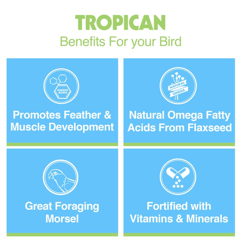 Hari Hagen Tropican High Performance Parrot Food, 3.3 ib. - Hari Parrot Sticks with Peanuts & Sunflower Seeds and Higher Nutrition Levels - Image 4